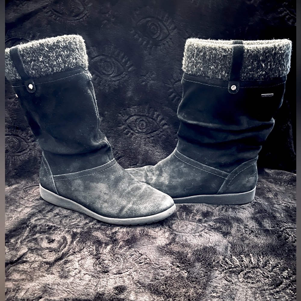 COUGAR Vidal Black Suede Mid Calf Boots